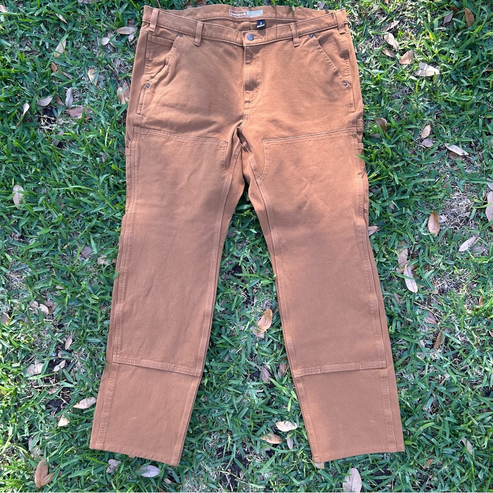 Carhartt Double Front Relaxed Fit Rugged Flex Pants Women’s Size 18 Tall B6 - Picture 3 of 8